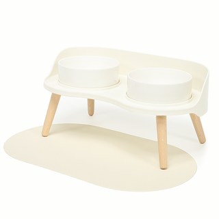 헬로우펫 라운딩 테이블 강아지 밥그릇 고양이 식기 식탁 애견 물그릇, 화이트, 10cm, 1개