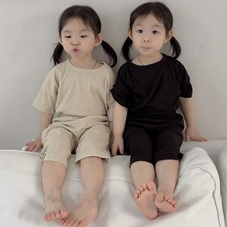 아이스토리키즈 여름봄무지7부 아기바지 플리츠상하세트 유아아동복 상하복