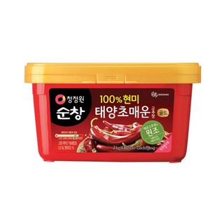 청정원순창고추장 현미태양초매운 고추장2kg 골드, 현미 매운고추장 2kg 대표 이미지 - 고추장 추천