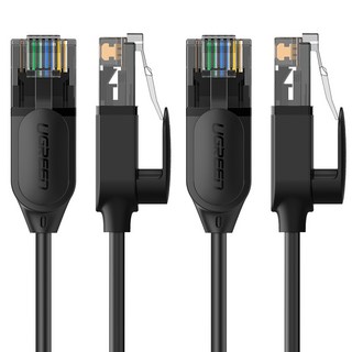유그린 울트라 슬림 CAT6A 기가 랜선 랜케이블 0.5m, 블랙, 2개