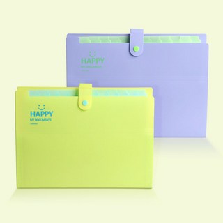 파일폴더 포켓 홀더 파일 12칸 도큐먼트 화일 2입 퍼플옐로 상품 이미지