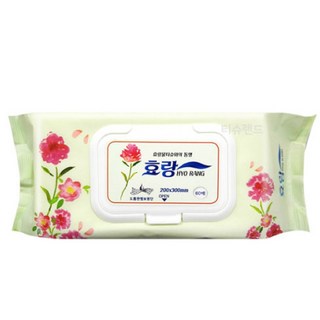 효랑 물티슈 60매x20팩(1box) 초대형 엠보싱, 20세트, 60매입, 3g