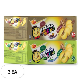 윈윈푸드 포테이토 크리스프 스낵 바베큐맛 50p + 사워크림맛 50p, 1.5kg, 3세트