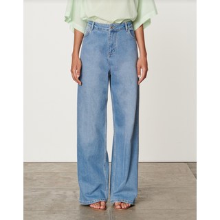 24FW 라이트블루 면혼방 와이드 데님 팬츠 VIPA4F207B1