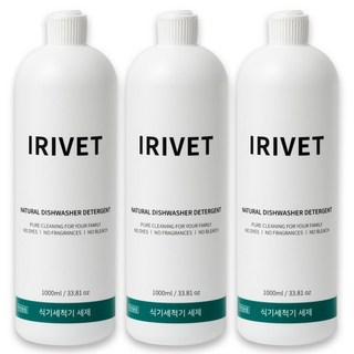 내츄럴 식기세척기 세제 대용량 1000ml 3개 EWG 그린등급 LG 엘지 SK 밀레 삼성, 1L