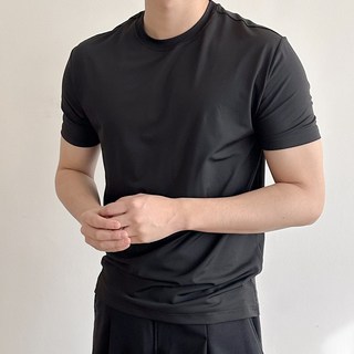 머슬핏 에어테크 빅사이즈 어께 넓어보이는 구김없는 데일리 헬스 운동 무지 반팔티