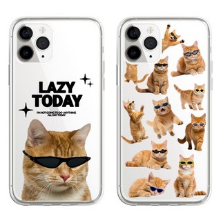갤럭시S22 시리즈 힙한 고양이 투명 젤리 케이스