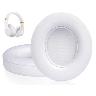 Beats Studio 2.0 3.0 비츠 스튜디오 2 3 헤드셋 스펀지 이어 패드 호환 쿠션 커버 1쌍, 화이트 이어패드 (1쌍:2개), 닥터드레 비츠스튜디오 2.0/3.0 전용 이어패드 세트