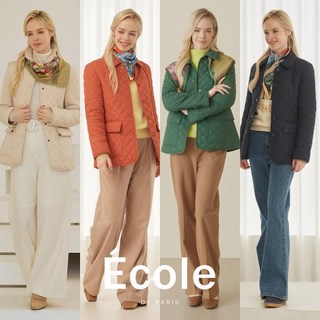 에꼴드파리 [에꼴드파리] 퀼팅자켓+스카프