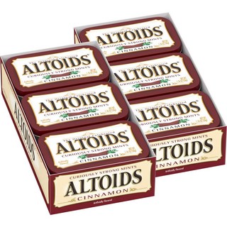 Cinnamon ALTOIDS Cinnamon Mints 1.76 oz. (Pack of 12) 계피 ALTOIDS 계피 민트 1.76 온스. (12팩), 시나몬, 12개, 49g