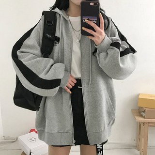 리더스타 여성점퍼 기모 오버핏 점퍼 후드집업 집업류