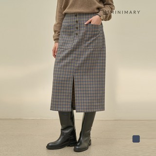 [미니마리] 앞트임체크스커트 (MM43SK14)