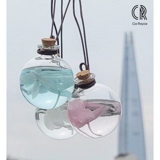 더루미오- 차량용 디퓨저 모빌 방향제, 1개, 화이트-클린코튼