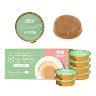 집사일기 반려동물 황금푸딩 간식 미니캔, 30g, 6캔, 연어 & 참치, 30g, 6개