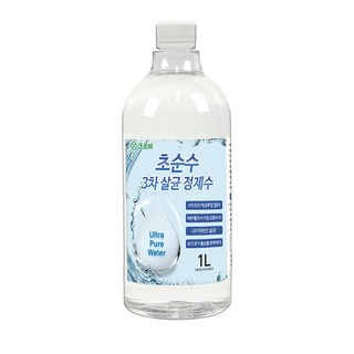 크로바 초순수 3차 살균 정제수 증류수 1L 반도체 UV살균 지게차배터리 가습기 멸균증류수 의료용 산업용, 1개