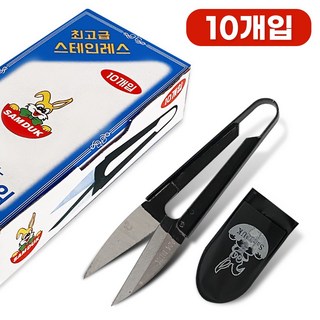 삼덕 쪽가위(10개입 0209) 스텐 수선 바느질 실밥제거, 1개