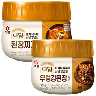 CJ 다담 된장찌개양념 840g + 우렁강된장양념 500g, 1세트, 1.34kg