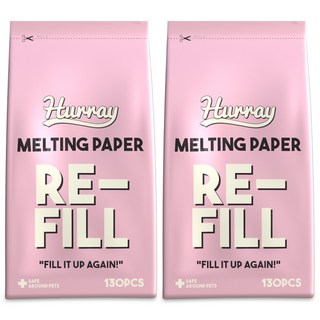 허레이 멜팅페이퍼 반려동물 물티슈 130매 동물용의약외품 인증, 130매 리필 2개, 2개