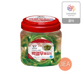 F)종가 백열무물김치 1.2kg(PET) x 3개, 1.2kg