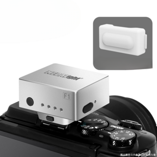 메달라이트F1 MEDALight F1 리코 GR3 GR3X GR2 카메라 미니 휴대용 플래시, 실버+커버, 1개