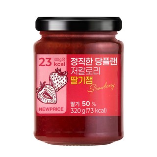 뉴프라이스 정직한 저당 저칼로리 딸기잼, 320g, 1개