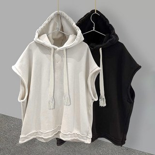 AOKADA 후드티 민소매 오버핏 루즈핏 운동 빅사이즈 남성 티셔츠