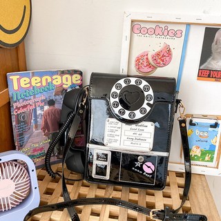 큐티하고 개성있는 아날로그 디지털 전화기 크로스백