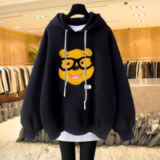 여성 긴팔 기모 레이어드 후드티