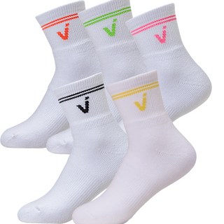 벤데타 스포츠 쿠션 로고 링글 중목양말 국대양말 5p, 혼합색상, 5개