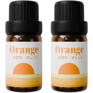 1+1 천연 유기농 아로마오일 에센셜오일, 유기농 오렌지오일, 10ml, 2개