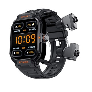 [오픈캠프] Dynamic 8 스마트워치 이어버드 워치 D8UP27, 블랙, 5.1cm, 블루투스