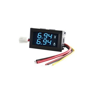 측량&분석 DC 100V 10A 전압계 전류계 파란색 빨간색 LED 앰프 듀얼 디지털 게이지, 1개
