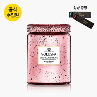 [성냥 증정 공식수입원] 볼루스파 스파클링 로즈 L 글라스 캔들 18oz(510g), 단품, 510.291g, 1개