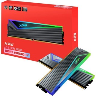XPG Caster RGB DDR5 6000MHz 32GB 2x16GB CL40-40-40 PCS-48000 UDIMM 288-Pins Desktop SDRAM Memory R, Black RGB