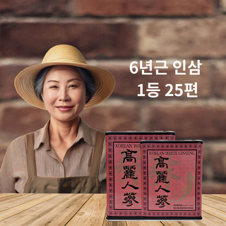 피부직삼 6년근 1등25편 고려인삼 금산인삼 말린인삼 백삼 건삼뿌리 피부건삼 검사품, 300g, 1개