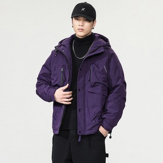 국가 표준 겨울 숏 패딩 남 커플 도톰 후드 야상 바람막이 기모 코트 남
