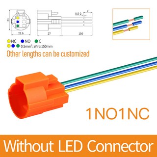 LANBOO 버섯 비상 정지 푸시 버튼 스위치 LED 1NO1NC 2NO2NC 래칭 스위치 ON OFF 방수 IP67 19mm 22mm, 220V, 1개