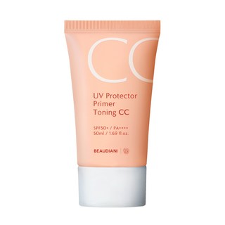 뷰디아니 CC크림 50ml 쌩얼크림 톤업 프라이머 메이크업베이스 피부톤 보정 브라이트닝 묻어남 없는 자외선차단 썬크림 선크림 SPF50+, 내추럴 베이지, 1개
