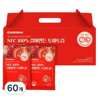 참앤들황토농원 NFC 토마토즙, 100ml, 60개