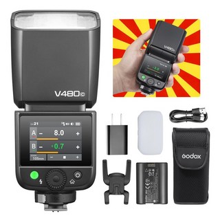 GODOX V480C GN50 HSS 18000s 7.2V2200mAh GODOX 카메라 플래시 스피드 라이트 터치