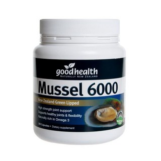 Good Health Mussel 6000mg 굿헬스 뉴질랜드 초록입홍합 6000mg 캡슐, 300정, 2개