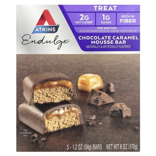 앳킨스 초콜릿 카라멜 무스 바 5개입, 170g, 1개