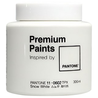 PANTONE 프리미엄 페인트, 스노우화이트, 300ml, 1개