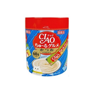 이나바 챠오츄르 짜먹는 고양이 간식, 가다랑어, 14g, 1세트