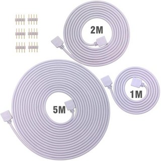 4Pin RGB 커넥터 확장 허브 1 ~ 2 3 4 분배기 와이어 1m 2m 3m 5m 5050 3528 LED 스트립 조명용 케이블, 02 5pin for RGBW, 06 100cm  cable, 1개