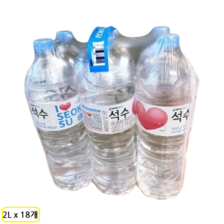 석수 먹는샘물 생수, 2L, 18개