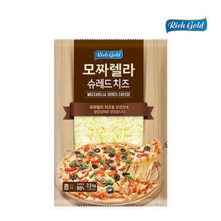 리치골드 모짜렐라 슈레드 치즈, 2.5kg, 2개