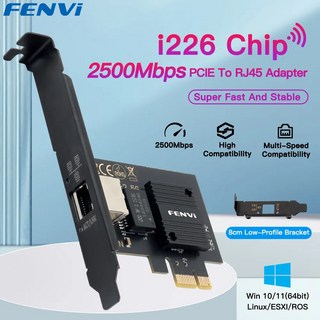 GEEKISTORE 2500Mbps PCI-E 네트워크 카드 기가비트 이더넷 100 1000 RJ45 LAN PCIe 어댑터 노트북 PC Win 10/11 I226 칩, 01 RJ45 에 2.5G PCI-E, 1개