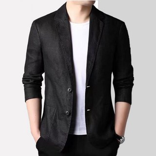 여름용 얇은 남자 정장자켓 루즈핏 면 마 자외선 차단 블레이저 캐주얼 정장 코트