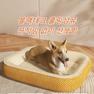 크레스티 애완 동물 고양이 집 쿠션 집 개집 하우스, 1개, 베이지옐로우